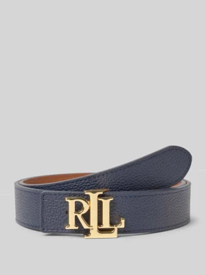 Pasek skórzany z zapięciem zaciskowym z logo Lauren Ralph Lauren