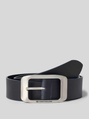 Pasek skórzany ze skóry naturalnej o klasycznym kroju Tom Tailor