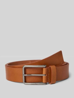 Pasek skórzany ze sprzączką model ‘WARMTH BUCKLE’ CK Calvin Klein
