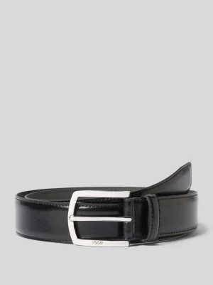 pasek skórzany ze sprzączką z logo Boss