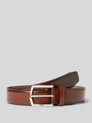 pasek skórzany ze sprzączką z logo Boss