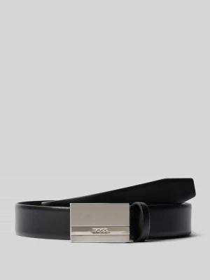 Pasek skórzany ze sprzączką z logo model ‘Baxton’ Boss