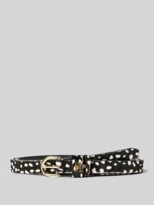 Pasek skórzany ze zwierzęcym nadrukiem Tommy Hilfiger