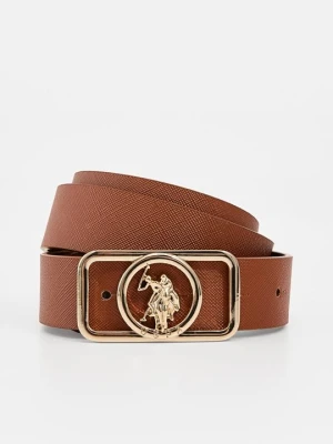 Pasek U.S. POLO ASSN. jasnobrązowy