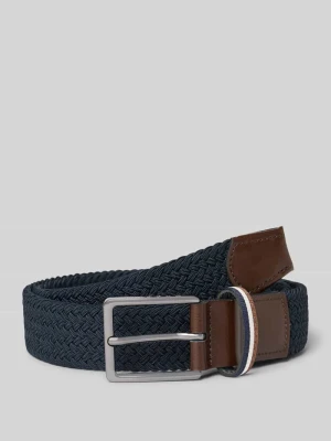 Pasek w efekt plecionki ze sprzączką Bugatti