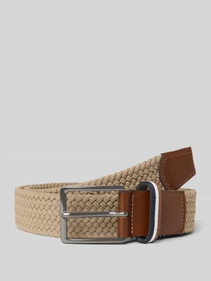 Pasek w efekt plecionki ze sprzączką Bugatti