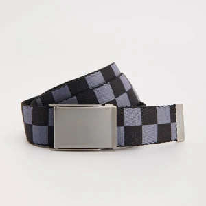 Pasek w kratkę z metalową klamrą House