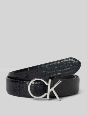 Pasek z aplikacją z logo i zapięciem zaciskowym CK Calvin Klein