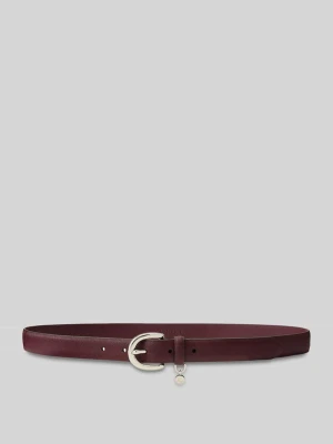 Pasek z detal z logo Lauren Ralph Lauren Czerwony