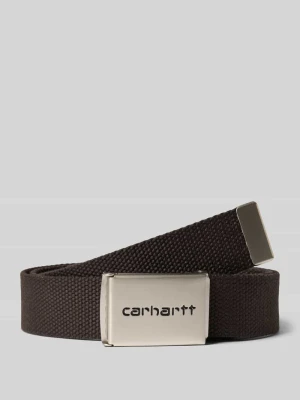 Pasek z detal z logo model 'Clip' Carhartt WIP Koniakowy