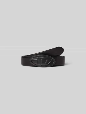 Pasek z detalem z logo Diesel Czarny