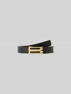 Pasek z detalem z logo Victoria Beckham Czarny
