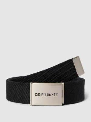 Pasek z klamrą i detalem z logo Carhartt WIP Czarny