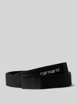 Pasek z materiału z wyhaftowanym logo Carhartt WIP Czarny