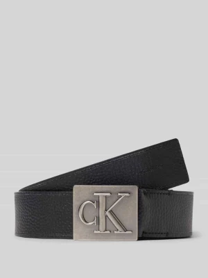 Pasek z naturalnej skóry bydlęcej Calvin Klein Czarny