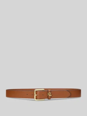 Pasek z naturalnej skóry bydlęcej z detalem z logo Lauren Ralph Lauren Koniakowy