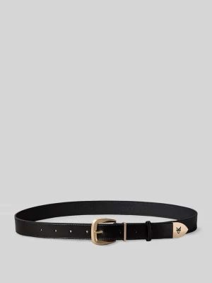 Pasek z naturalnej skóry model 'HW END TIP BUCKLE BELT 30' Calvin Klein Czarny