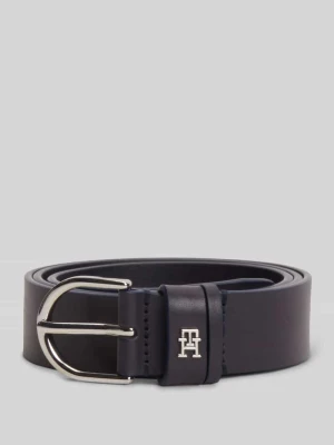 Pasek z naturalnej skóry z aplikacją z logo Tommy Hilfiger