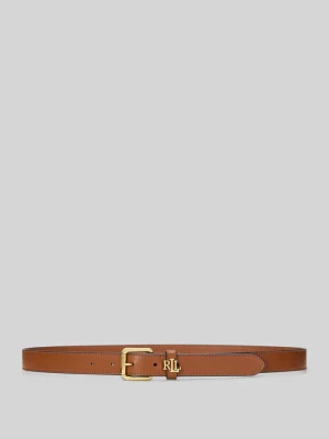 Pasek z naturalnej skóry z detalem z logo Lauren Ralph Lauren Koniakowy