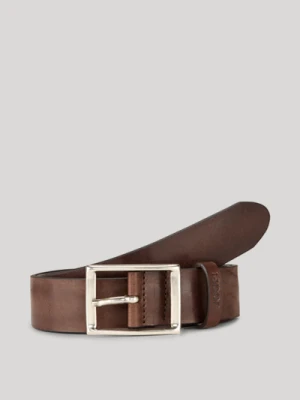 Pasek ze skóry bydlęcej o delikatnej strukturze w kolorze ciemnobrązowym Joop