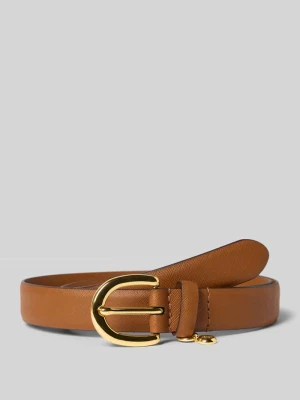 Pasek ze skóry bydlęcej z charmsem Lauren Ralph Lauren