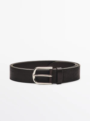 Pasek Ze Skóry Nappa - Brązowy - - Massimo Dutti - Mężczyzna