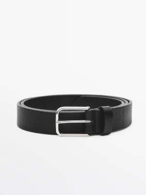 Pasek Ze Skóry Nappa - Czarny - - Massimo Dutti - Mężczyzna