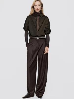 Pasek Ze Skóry Nappa – Edycja Limitowana - Brązowy - Massimo Dutti - Female