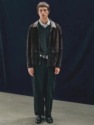 Pasek Ze Skóry Nappa Z Kwadratową Sprzączką - Czarny - - Massimo Dutti - Mężczyzna