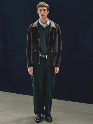 Pasek Ze Skóry Nappa Z Kwadratową Sprzączką - Czarny - - Massimo Dutti - Mężczyzna