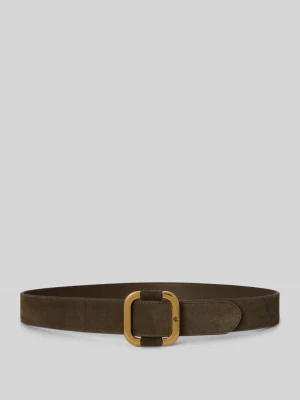 Pasek ze skóry welurowej z wytłoczonym logo Lauren Ralph Lauren