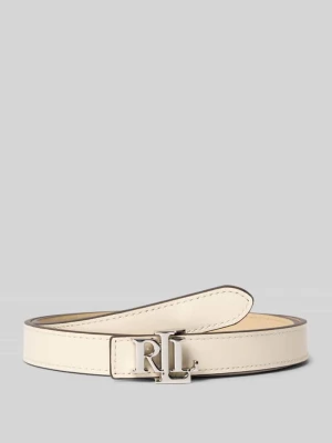 Pasek ze sprzączką i detalem z logo Lauren Ralph Lauren