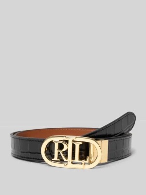 Pasek ze sprzączką z logo Lauren Ralph Lauren