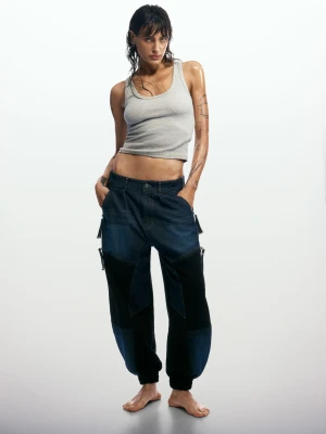 patchworkowe spodnie dżinsowe Desigual