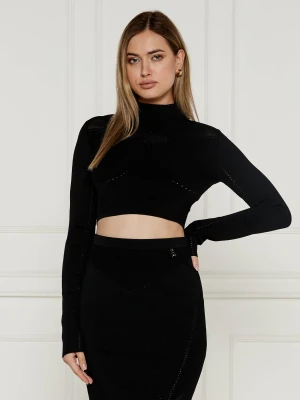 Patrizia Pepe Bluzka | Cropped Fit czarny