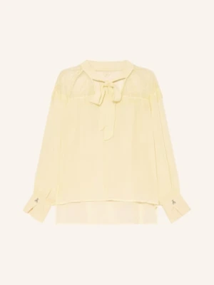 Patrizia Pepe Bluzka Z Kołnierzykiem I Koronką gelb