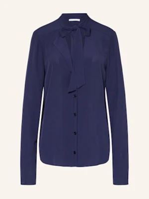 Patrizia Pepe Bluzka Z Wiązaniem Pod Szyją blau