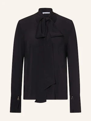 Patrizia Pepe Bluzka Z Wiązaniem Pod Szyją schwarz