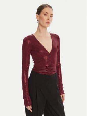 Patrizia Pepe Body 8M1735 J276 Bordowy Regular Fit