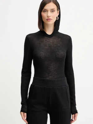 Patrizia Pepe body wełniane damski kolor czarny lekki 2K0349 K034