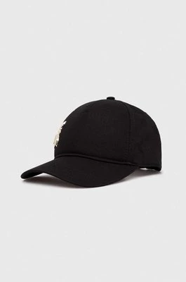 Patrizia Pepe czapka z daszkiem bawełniana kolor czarny z aplikacją 8F0045 AB01