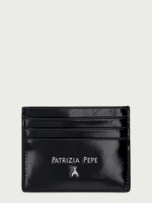 Patrizia Pepe etui na karty damskie skórzane czarny