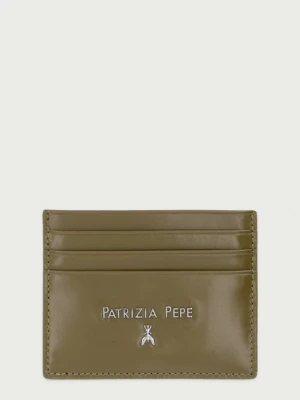 Patrizia Pepe etui na karty damskie skórzane zielony