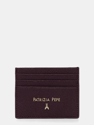 Patrizia Pepe etui na karty skórzane fioletowy