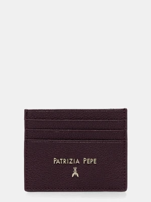 Patrizia Pepe etui na karty skórzane kolor fioletowy CQ7001 L001