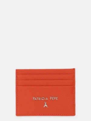 Patrizia Pepe etui na karty skórzane kolor pomarańczowy CQ7001 L001