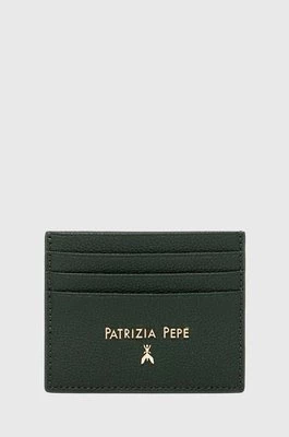 Patrizia Pepe etui na karty skórzane kolor zielony CQ7001 L001
