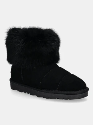 Patrizia Pepe Girl śniegowce zamszowe kolor czarny PPJ941