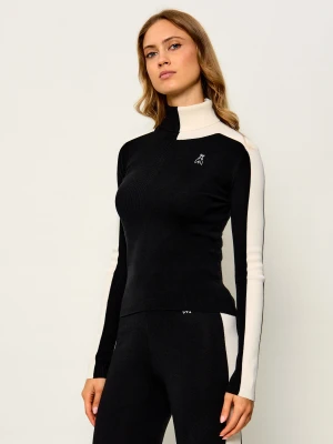 Patrizia Pepe Golf | Slim Fit | z dodatkiem wełny czarny