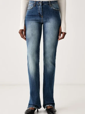 Patrizia Pepe jeansy bootcut damskie niebieski